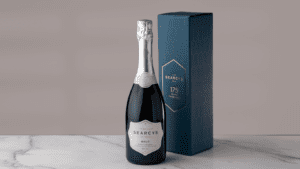 bottle of English Sparkling Wine and gift box